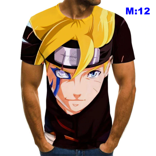 Camiseta Camisa 3d Full Anime Naruto Uzumaki Desenho Animado