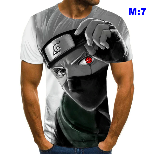 Camiseta Camisa 3d Full Anime Naruto Uzumaki Desenho Animado